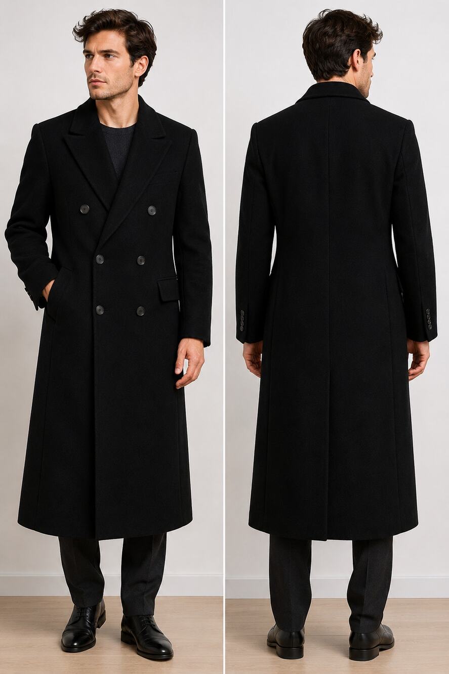 Vintage Christian Dior Paris 100% Cashmere Double Breasted Overcoat M